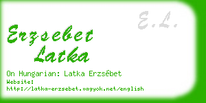 erzsebet latka business card